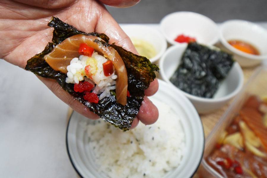 แซลมอนดองซีอิ๊วเกาหลี วิธีทำ