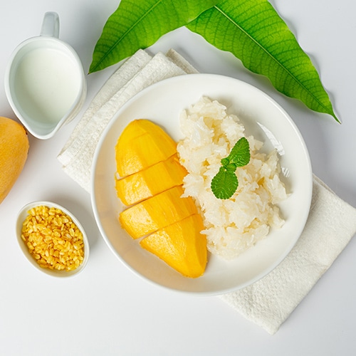 ข้าวเหนียวมะม่วง น้ำกะทิสด