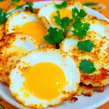 ไข่ลูกเขยทอดกรอบพร้อมเครื่องเคียงสดใหม่