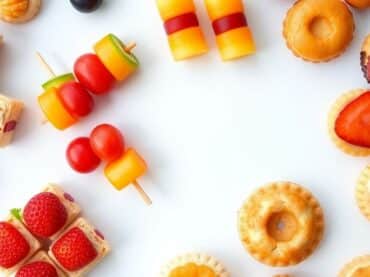 อาหารว่างหลากหลายสีสันน่ารับประทาน