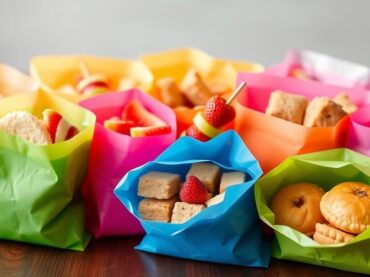 อาหารว่างใส่ถุงหลากหลายสีสัน