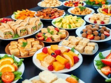 ชุดอาหารว่างหลากหลายสำหรับงานประชุม