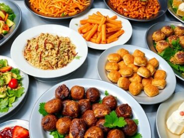 หลากหลายเมนูอาหารจัดเลี้ยงสวยงามน่ารับประทาน