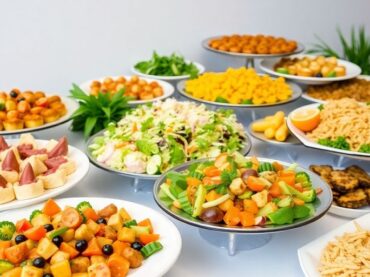 อาหารจัดเลี้ยงพร้อมเสิร์ฟหลากชนิด