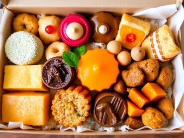 กล่องขนมสวดมนต์ ขนมไทยหลากหลาย สีสันสดใส น่ารับประทาน