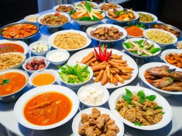 อาหารชุดจัดเลี้ยงสวยงามน่ารับประทาน