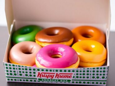 กล่องขนมโดนัทคริสปี้ครีมหลากหลายรสชาติ