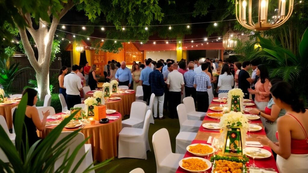 งานเลี้ยงอาหารไทยในเชียงใหม่ บรรยากาศหรูหรา