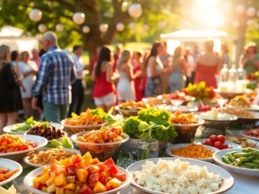 จัดเลี้ยงบุฟเฟ่ต์นอกสถานที่ อาหารหลากหลาย บรรยากาศรื่นเริง